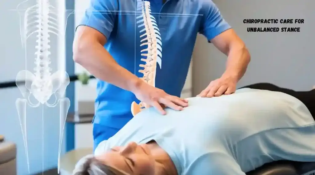 Chiropractor adjusting a patient's spine with glowing alignment overlay in a modern clinic.